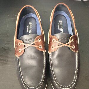 Sperry Top-Sider Authentic Original Boat Shoes STS18235 Men’s 12W Navy Brown Lea